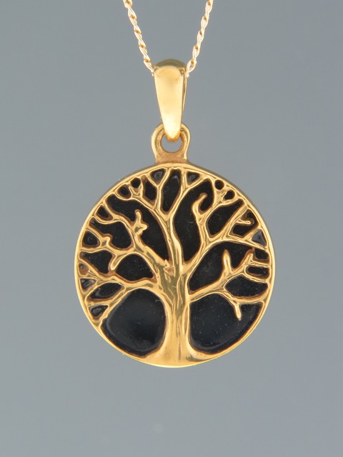 Onyx Pendant - Gold Vermeil - OX370GV