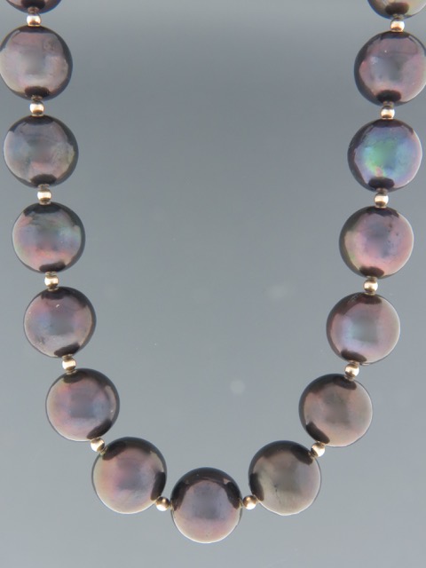 13-17mm Pearl Necklace with round beads - Y001