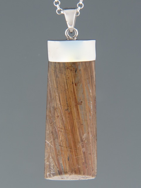 Rutile Quartz Pendant - Sterling Silver - RU302