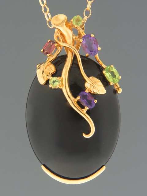 Onyx Pendant - Gold Vermeil - OX302GV