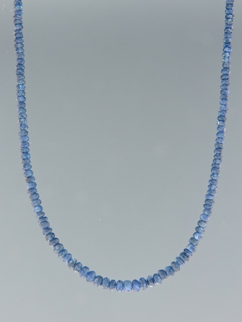 Sapphire Necklace - graduated faceted roundels - S024