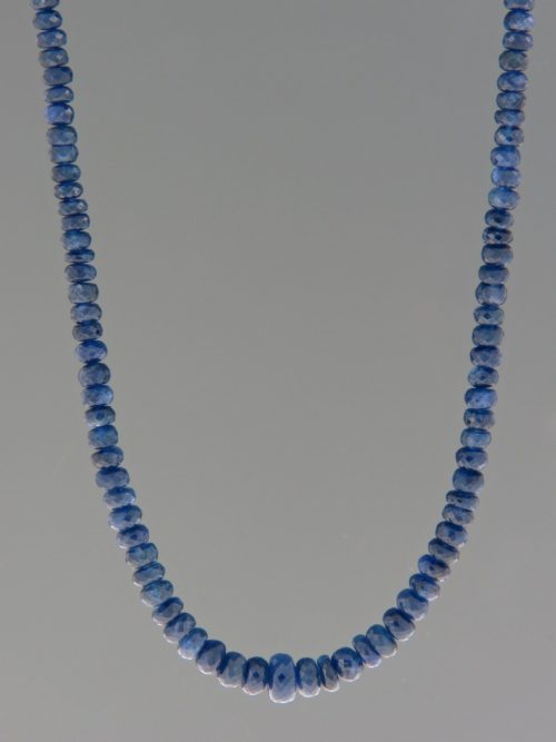 Sapphire Necklace - faceted roundels - 45cm - S005