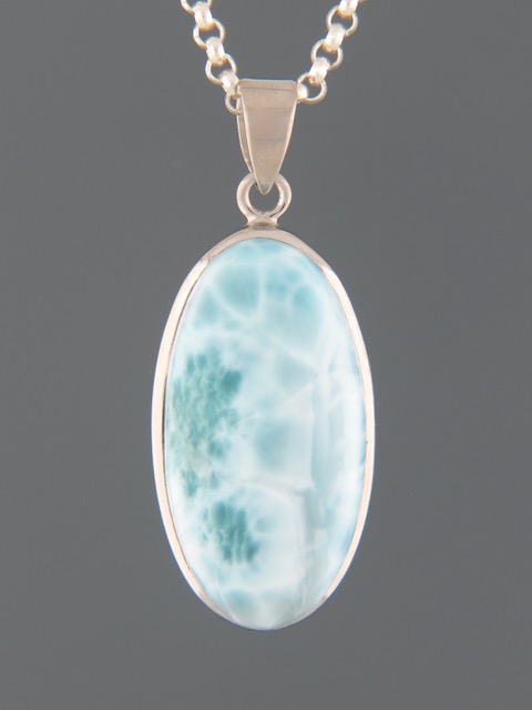Larimar Pendant - Sterling Silver - LAR303
