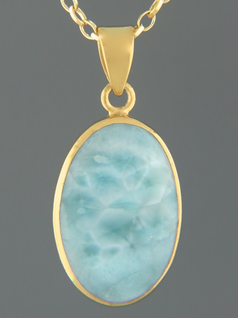 Larimar Pendant - Gold Vermeil - LAR312GV