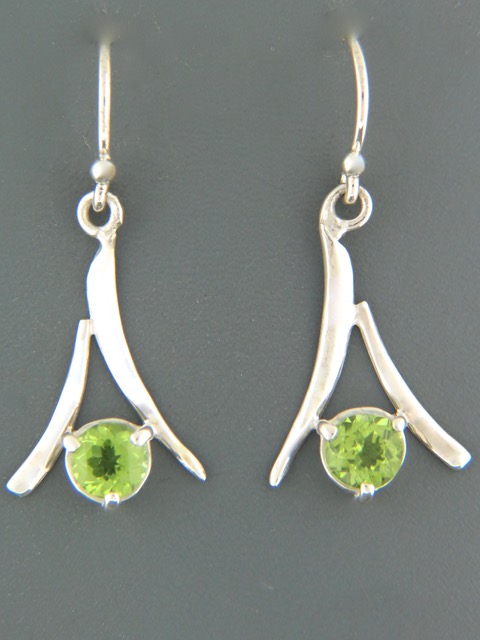 Peridot Earrings - Sterling Silver - P507