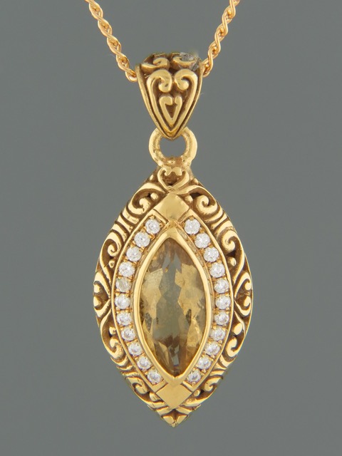Citrine Pendant - Gold Vermeil - C300GV