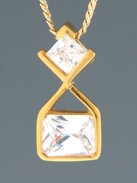 Zircon Pendant - Gold Vermeil - Z433GV