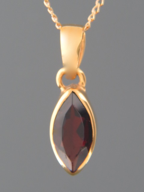 Garnet Pendant - Gold Vermeil - G372GV
