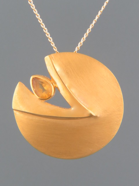 Citrine Pendant - Gold Vermeil - C319GV