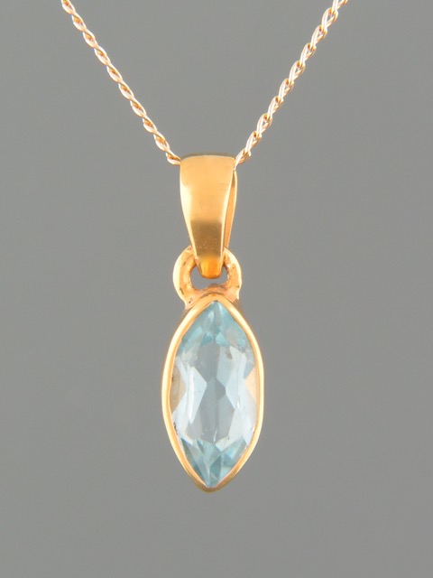 Blue Topaz Pendant - Gold Vermeil - BT429GV