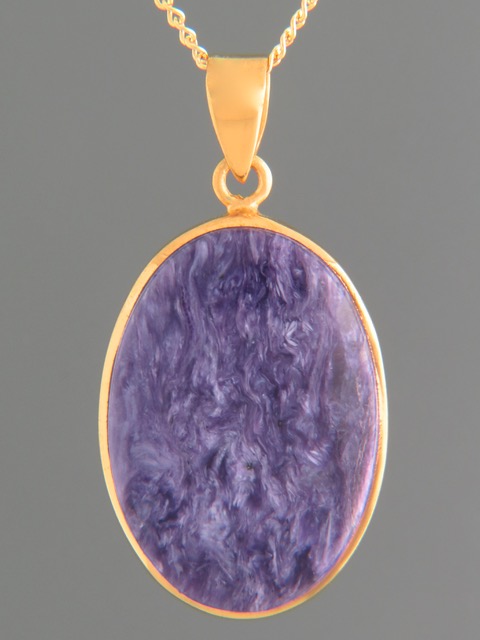 Charoite Pendant - Gold Vermeil - CH307GV