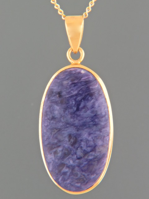 Charoite Pendant - Gold Vermeil - CH317GV