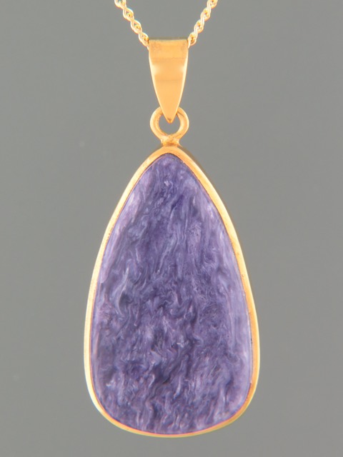 Charoite Pendant - Gold Vermeil - CH316GV