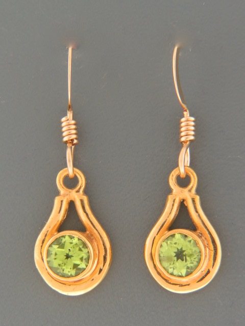 Peridot Earrings - Gold Vermeil - P552GV