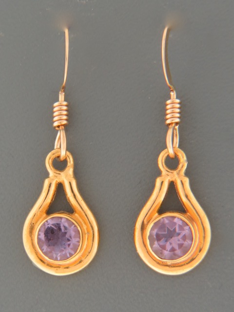 Amethyst Earrings - Gold Vermeil - A681GV