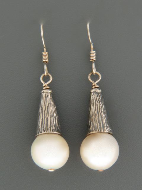 10mm Pacific Pearl Earrings - Sterling Silver - YW10CMS