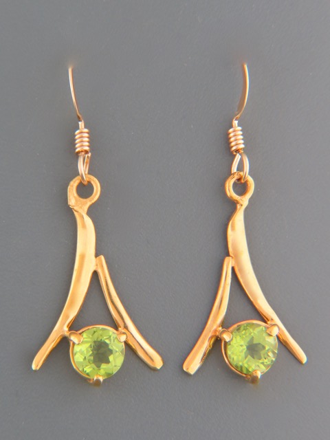 Peridot Earrings - Gold Vermeil - P507GV