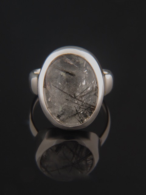 Tourmalinated Quartz Ring - Sterling Silver - TQZ100R