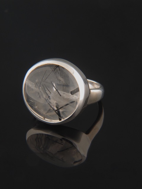 Tourmalinated Quartz Ring - Sterling Silver - TQZ101R