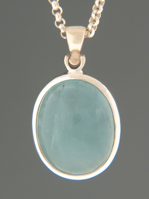 Aquamarine Pendant - Sterling Silver - AQ304