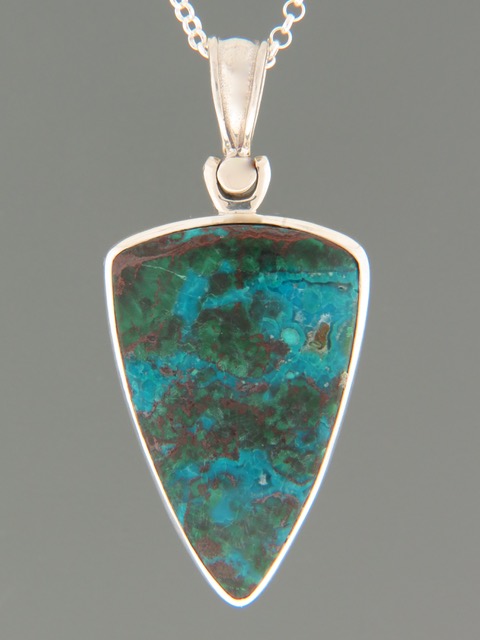 Chrysocolla Pendant - Sterling Silver - CHR307