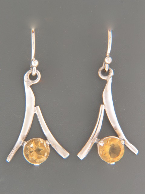 Citrine Earrings - Sterling Silver - C502