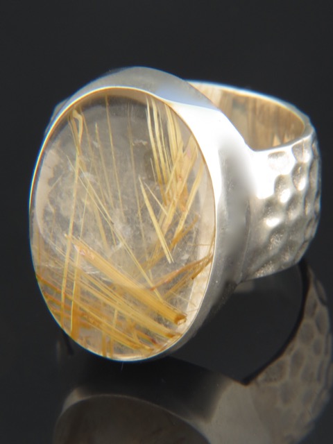 Rutile Quartz Ring - Sterling Silver - RU101R