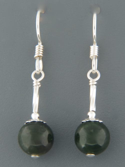 Jade Earrings - Sterling Silver - J507