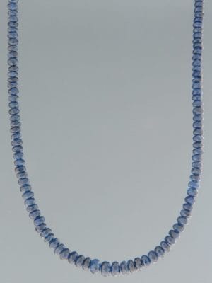 Sapphire Necklace - graduated faceted roundels - 49cm - S027