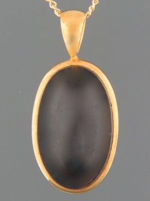 Black Star Diopside Pendant - Gold Vermeil - SD305GV