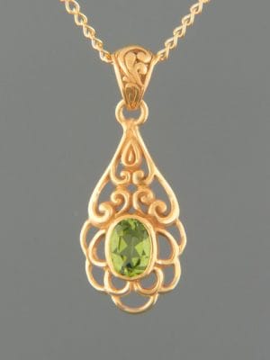 Peridot Pendant - Gold Vermeil - P344GV