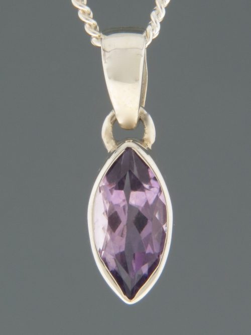 Amethyst Pendant - Sterling Silver - A347