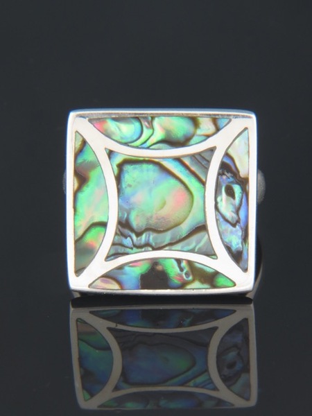 Paua Shell Ring - Sterling Silver - PA102R