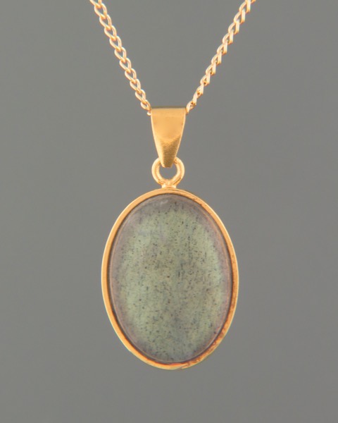 Labradorite Pendant - Gold Vermeil - LAB354GV