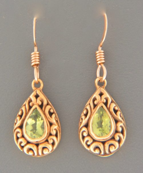 Peridot Earrings - Gold Vermeil - P554GV