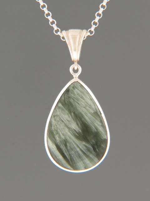 Seraphinite Pendant - Sterling Silver - SE300