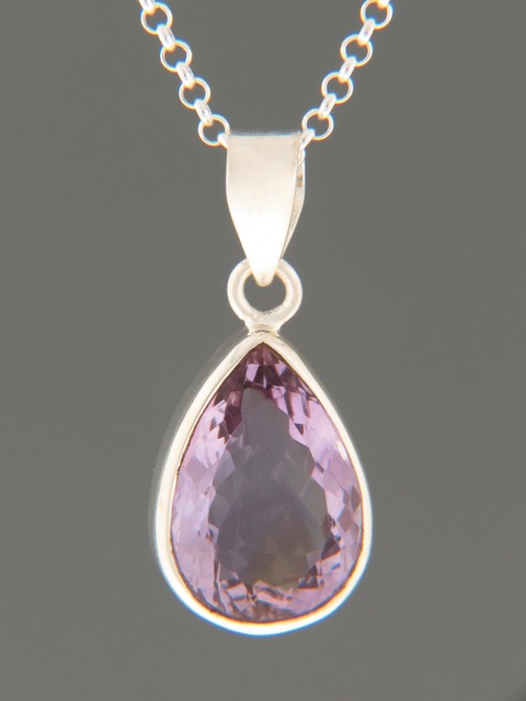 Amethyst Pendant - Sterling Silver - A349