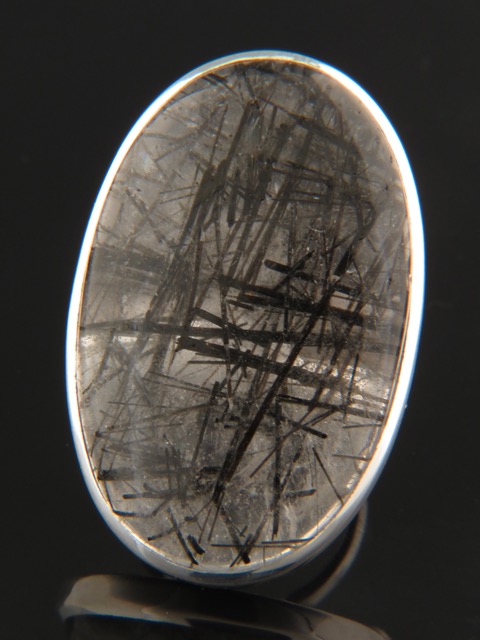 Tourmalinated Quartz Ring - Sterling Silver - TQZ105R