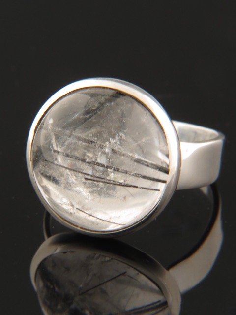 Tourmalinated Quartz Ring - Sterling Silver - TQZ107R