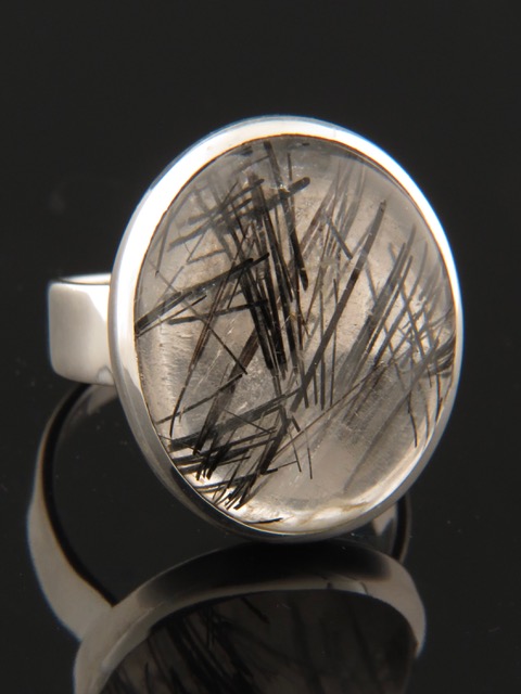 Tourmalinated Quartz Ring - Sterling Silver - TQZ108R