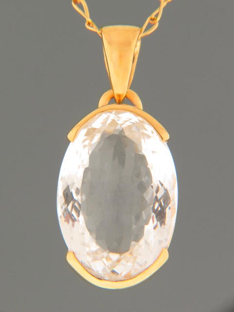Quartz Crystal Pendant - Gold Vermeil - Q303GV