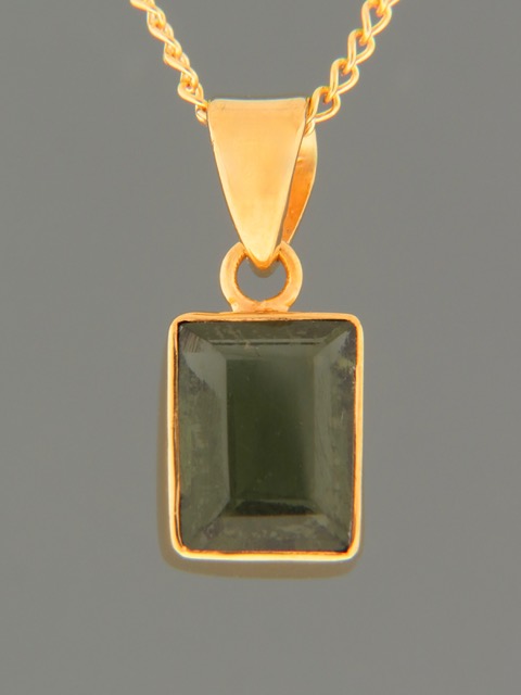 Moldavite Pendant - Gold Vermeil - MV309GV