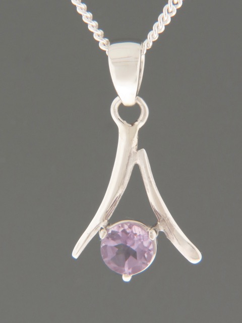 Amethyst Pendant - Sterling Silver - A306