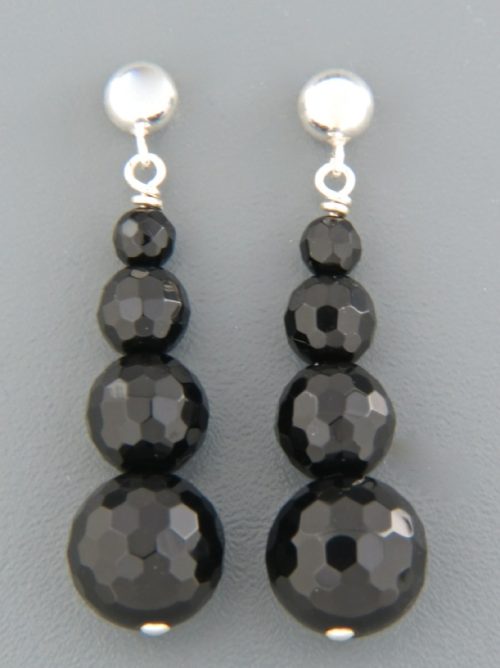 Onyx Earrings - Sterling Silver - OX535