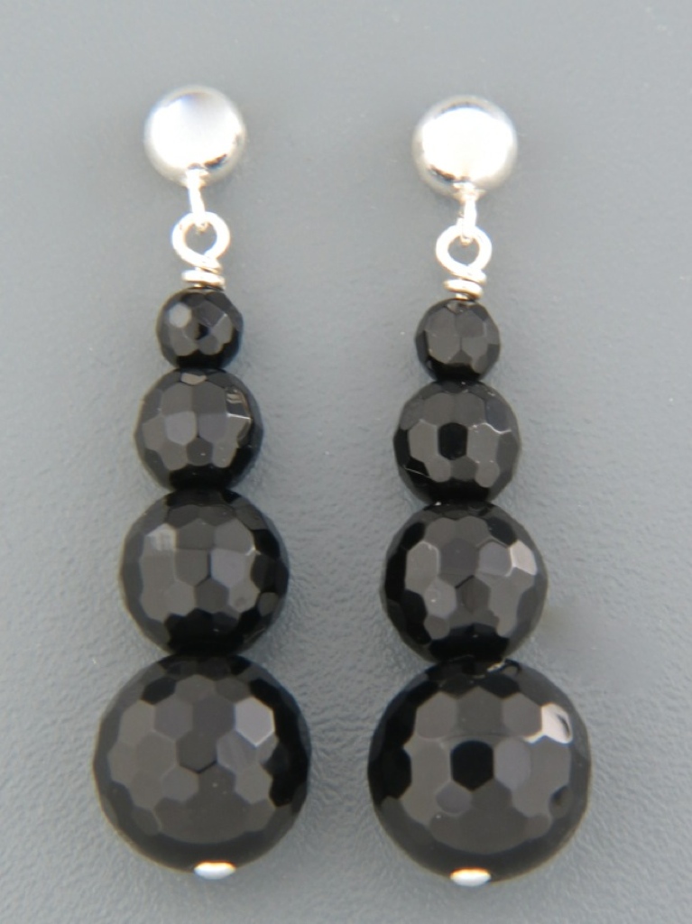 Onyx Earrings - Sterling Silver - OX535