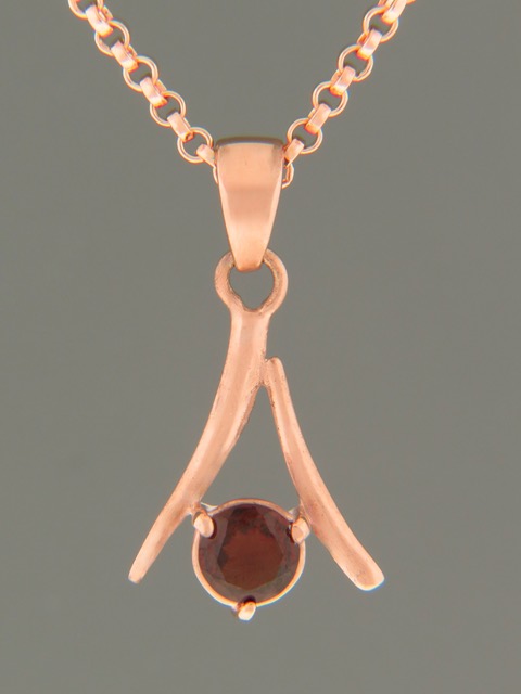 Garnet Pendant - Rose Gold Vermeil - G300RGV