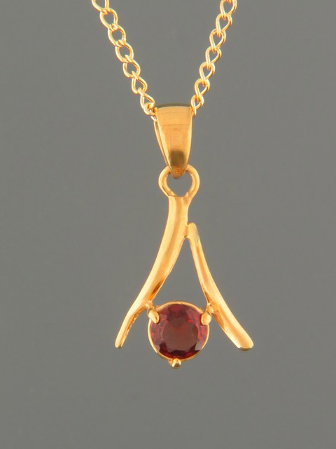 Garnet Pendant - Gold Vermeil - G300GV