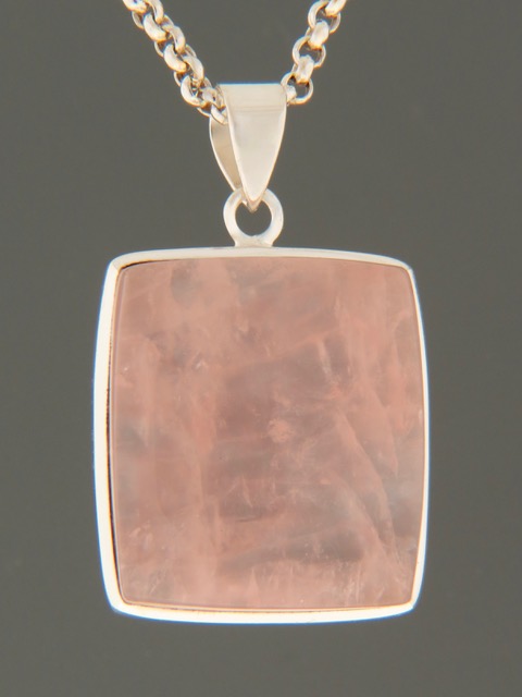 Rose Quartz Pendant - Sterling Silver - RQ313
