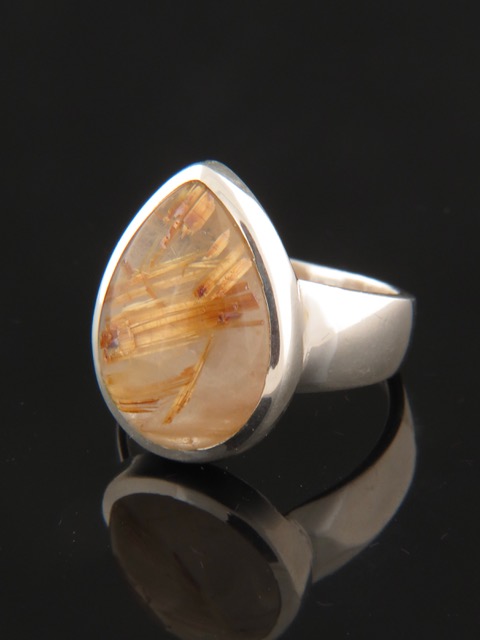 Rutile Quartz Ring - Sterling Silver - RU102R
