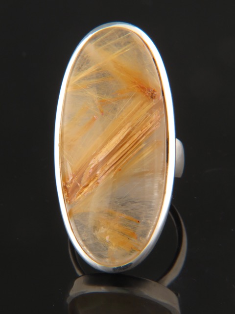 Rutile Quartz Ring - Sterling Silver - RU103R